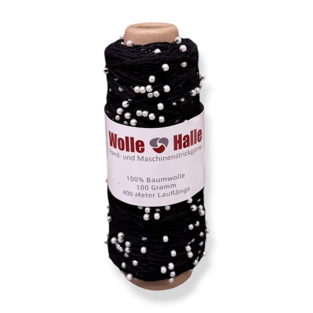 La Perla Black – bomuldsgarn med perler