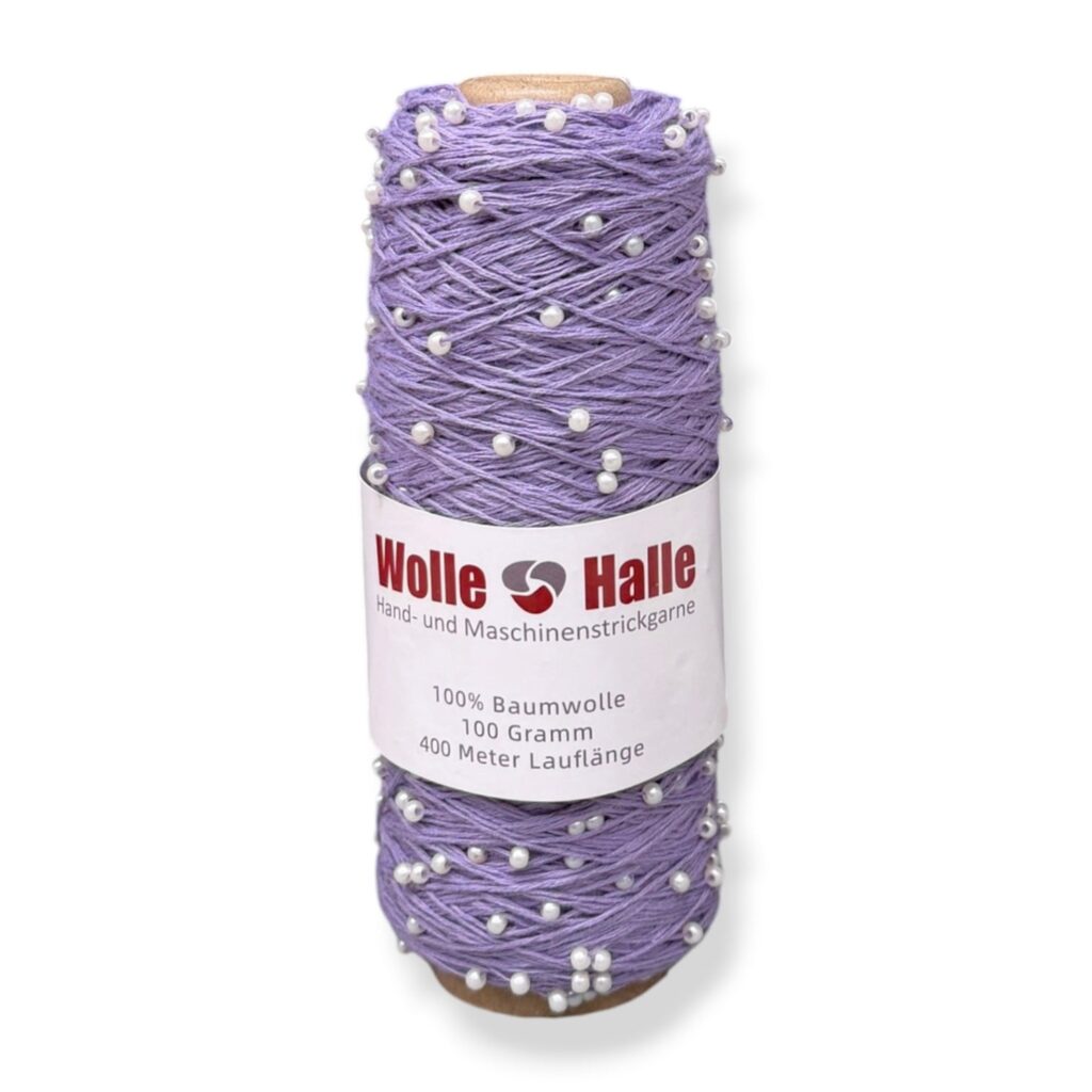 La Perla Lavender – bomuldsgarn med perler