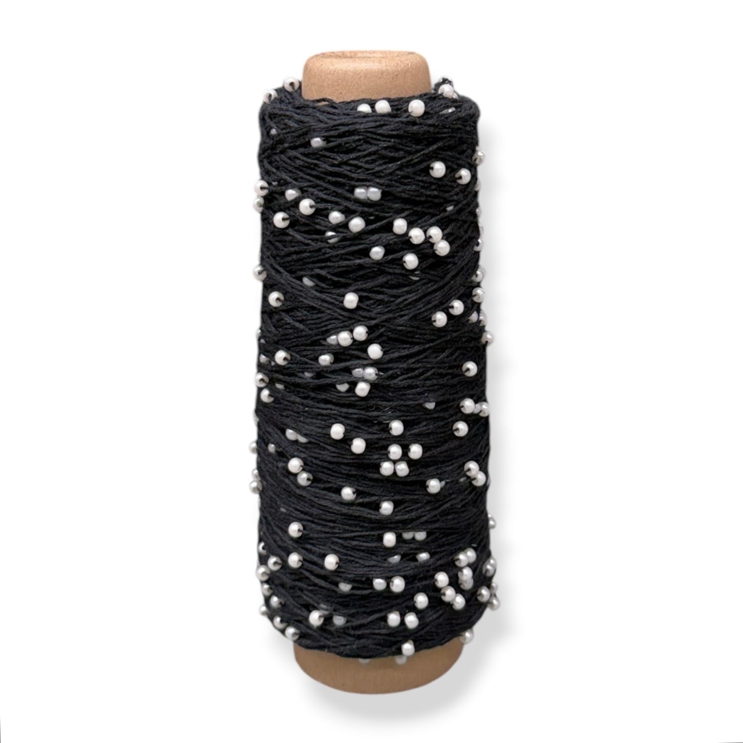 La Perla Black – bomuldsgarn med perler (3)